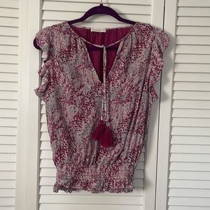 Ramy Brook Pink and White Blouse